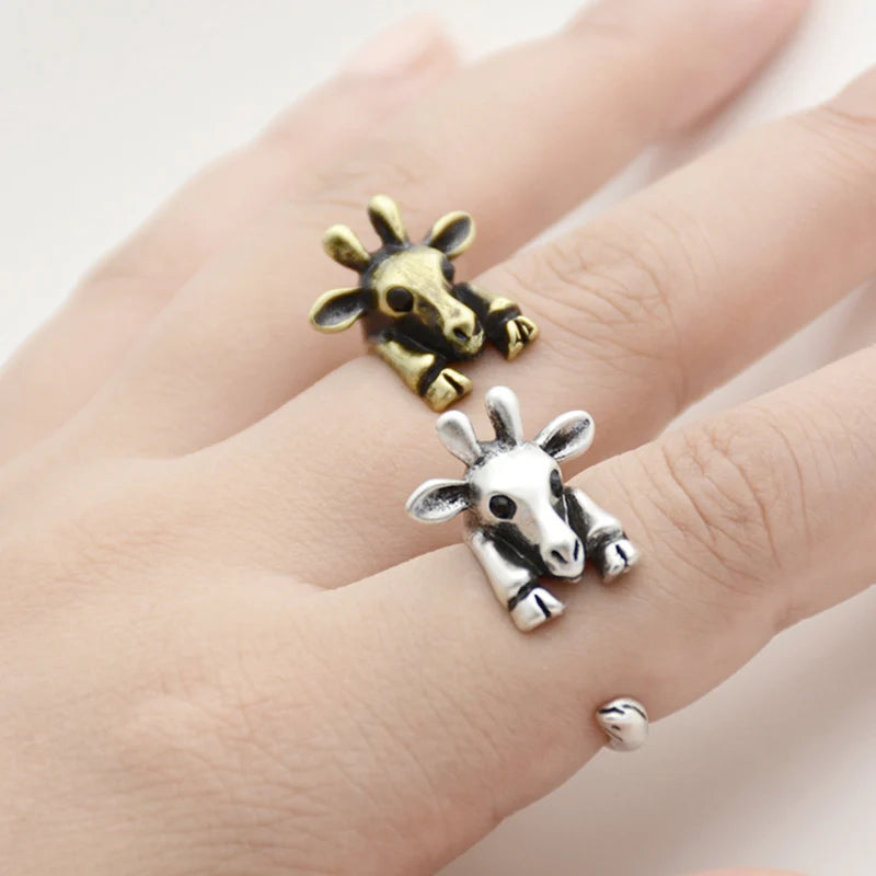 Handmade Rings – Giraffe, Deer, Goat, Horse.