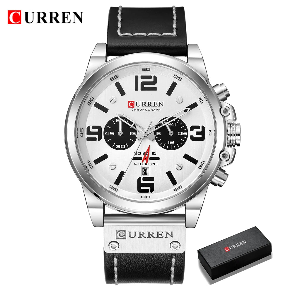 Watch For Men Top Brand Luxury CURREN Fashion Leather Quartz Men Watches Date Business Sport Male Wristwatch Clock Montre Homme