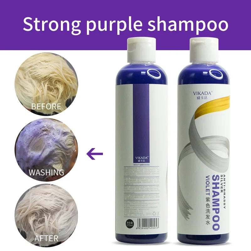 Purple Shampoo Linen Bleaching Hair Correction.