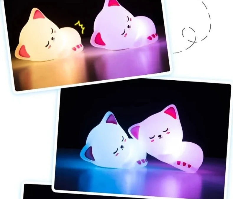 CUTE Cat Seven Colors LED Night Lights