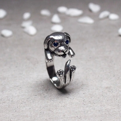 Silver Personality Dog Ring Finger for Woman Men