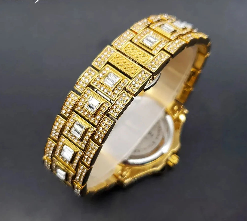 Gold Watch For Women Red Face.