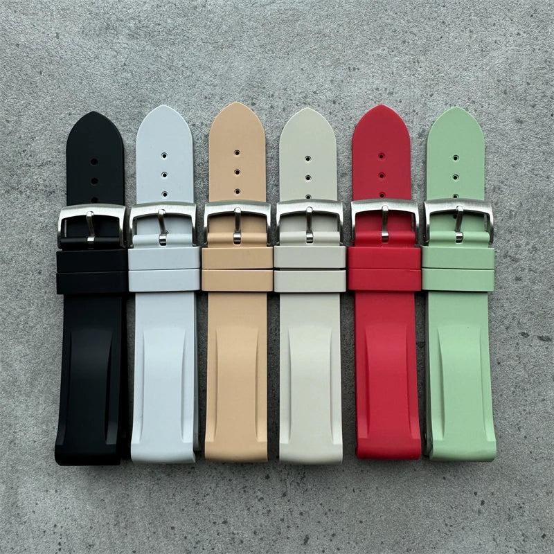 Hot Fashion Sport Silicon Watchband Black Grey Brown Red Rubber.