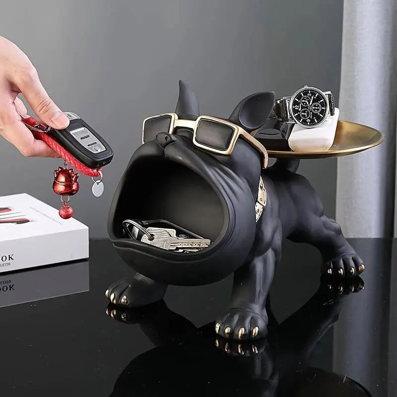 Bulldog Key Storage Ornament Living Room.