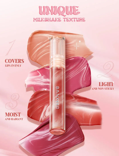 BANXEER Lip Gloss Lip Glaze Moisturizing Lightweight Non-sticky.