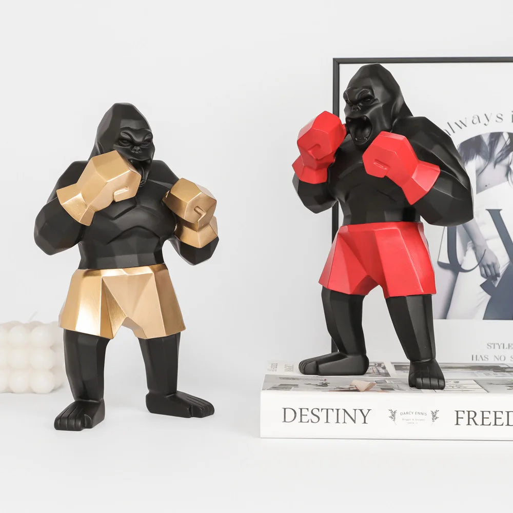 Creative Boxing King Kong Sculpture.