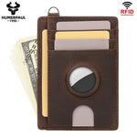 Slim RFID Blocking Airtag Wallet with Credit Card Holder Genuine.