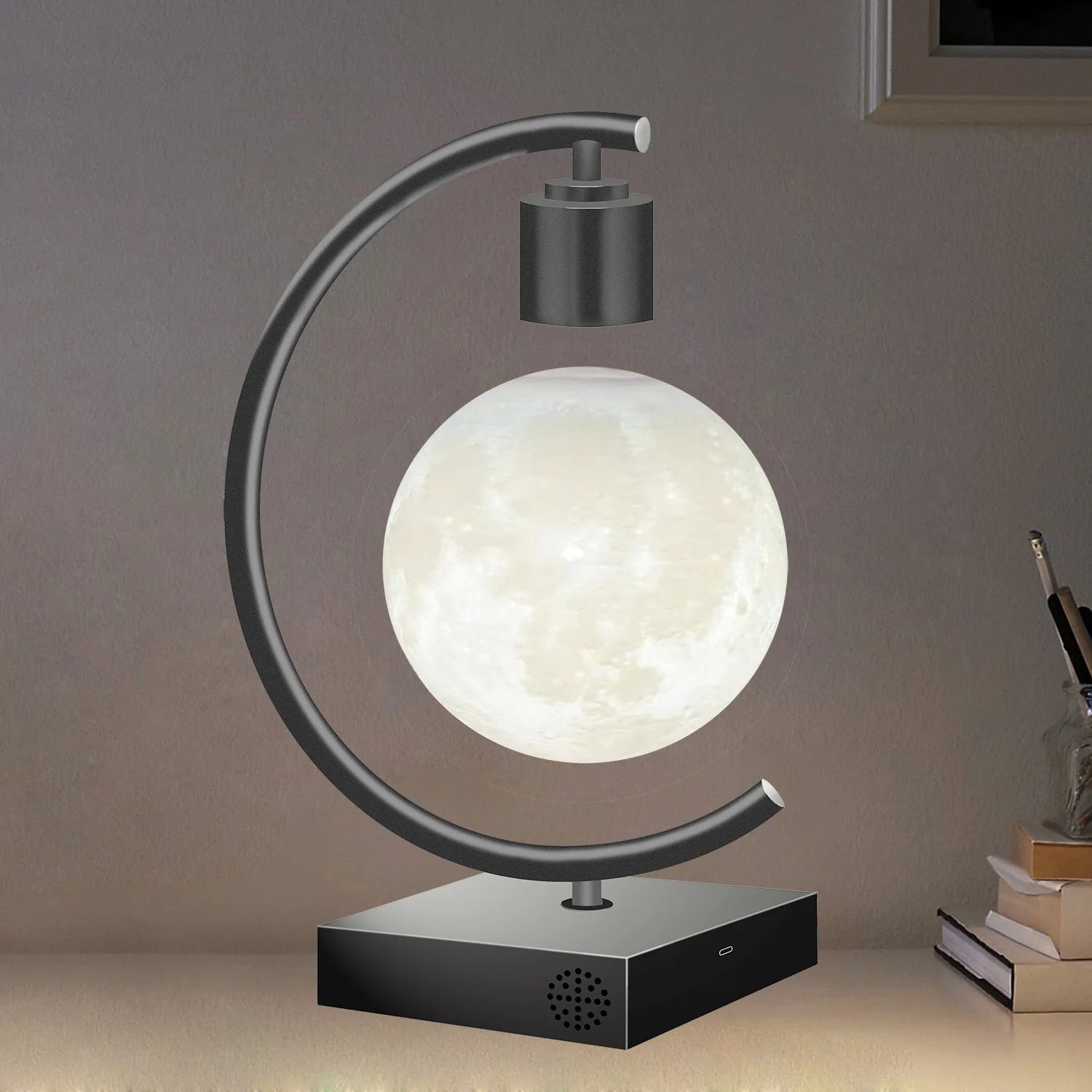 magnetic levitating moon lamp