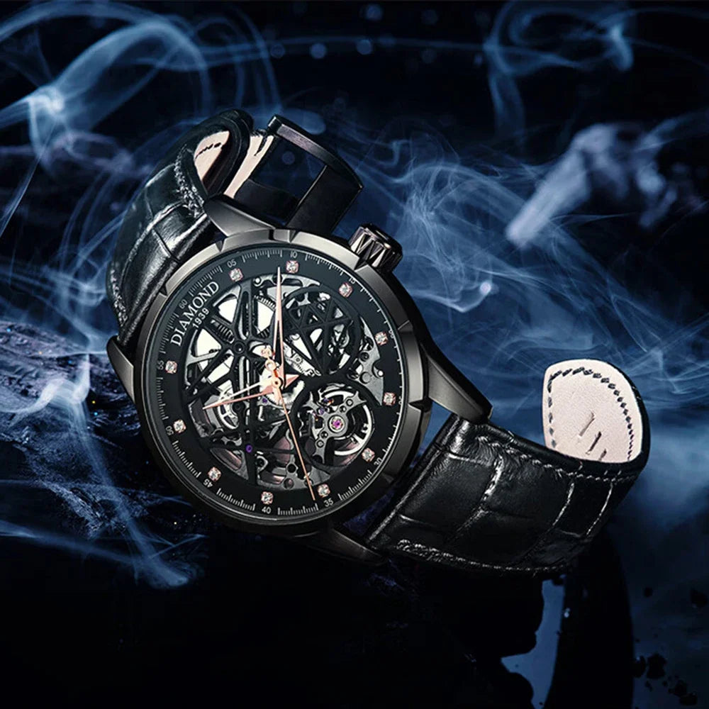 Shanghai Automatic Watch Men Luxury Diamond.