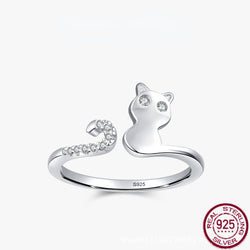 Ring Cat Diamond Opening Sweet Romantic.