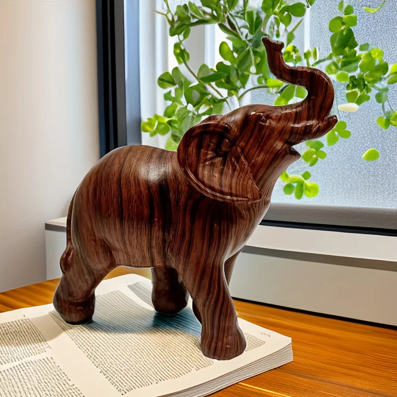 1pc Wildlife Collection Elephant Sculpture Statue.