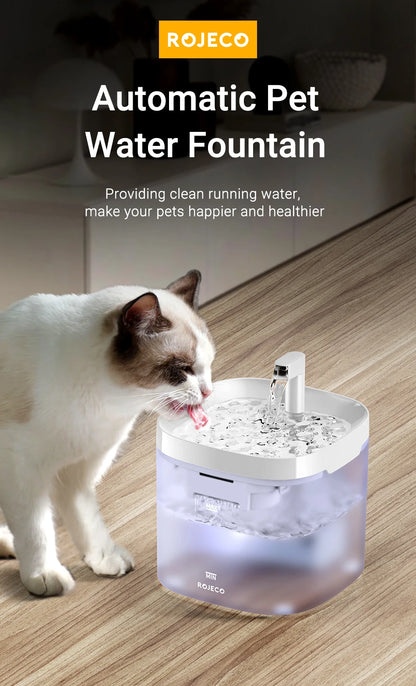 Transparent Cat Water Fountain Automatic Pet Water.