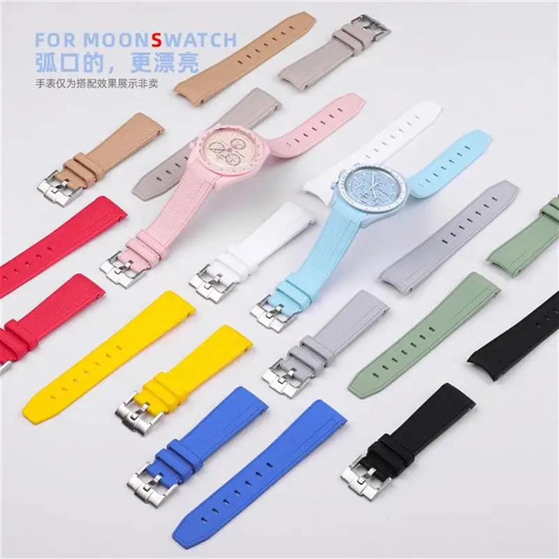 Rubber Watchband For Omega X Swatch Joint MoonSwatch.