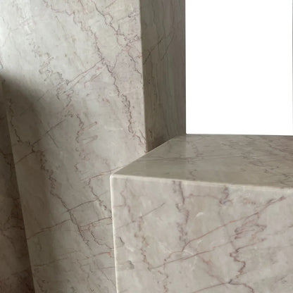 Customized Natural Marble Stand Plinths Side Table.