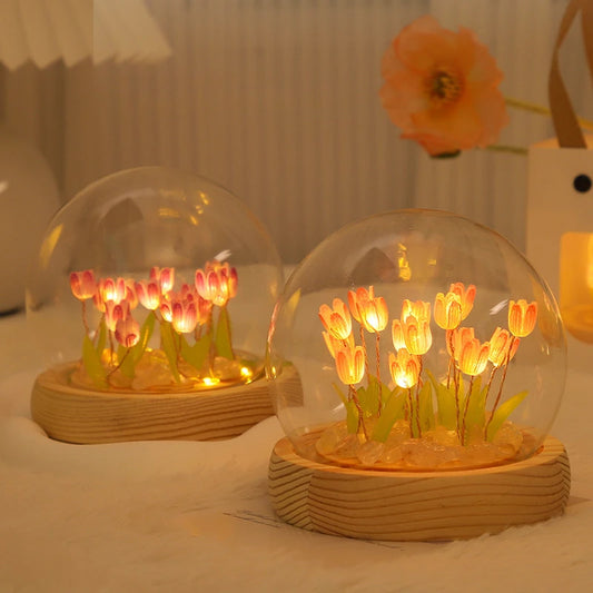 Artificial Tulip Flower Night Light Ornaments.