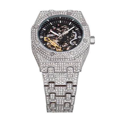 Iced Out AAA Diamond Watch Men Luminous Gear.