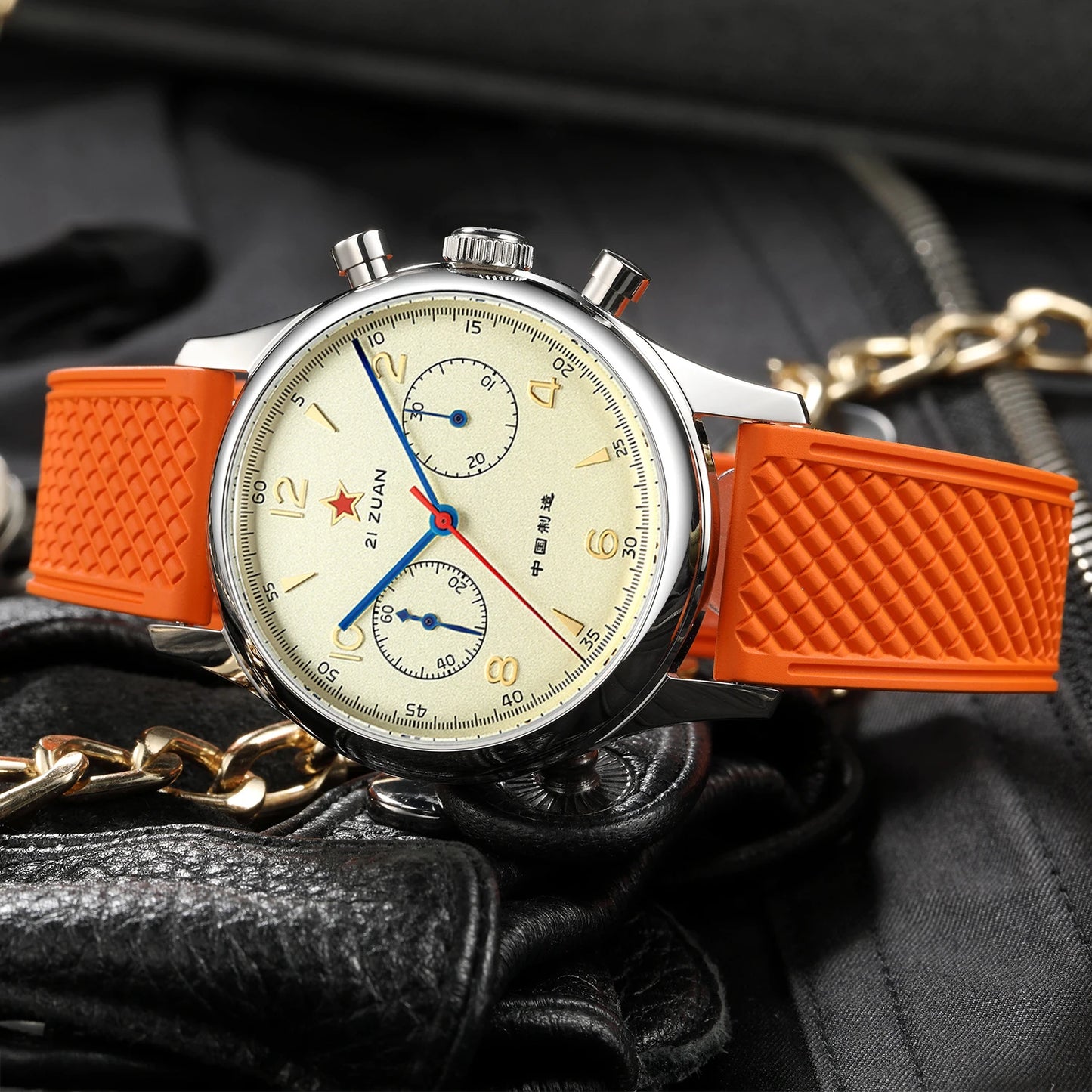 RED STAR Men's Mechanical Watch 1963 Chronograph