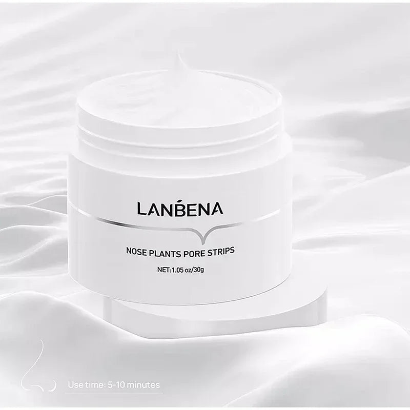 LANBENA Blackhead Remover Cream Paper Plant Pore Strips Nose Acne Cleansing Black Dots Peel Off Mud Mask Treatments Skin Care