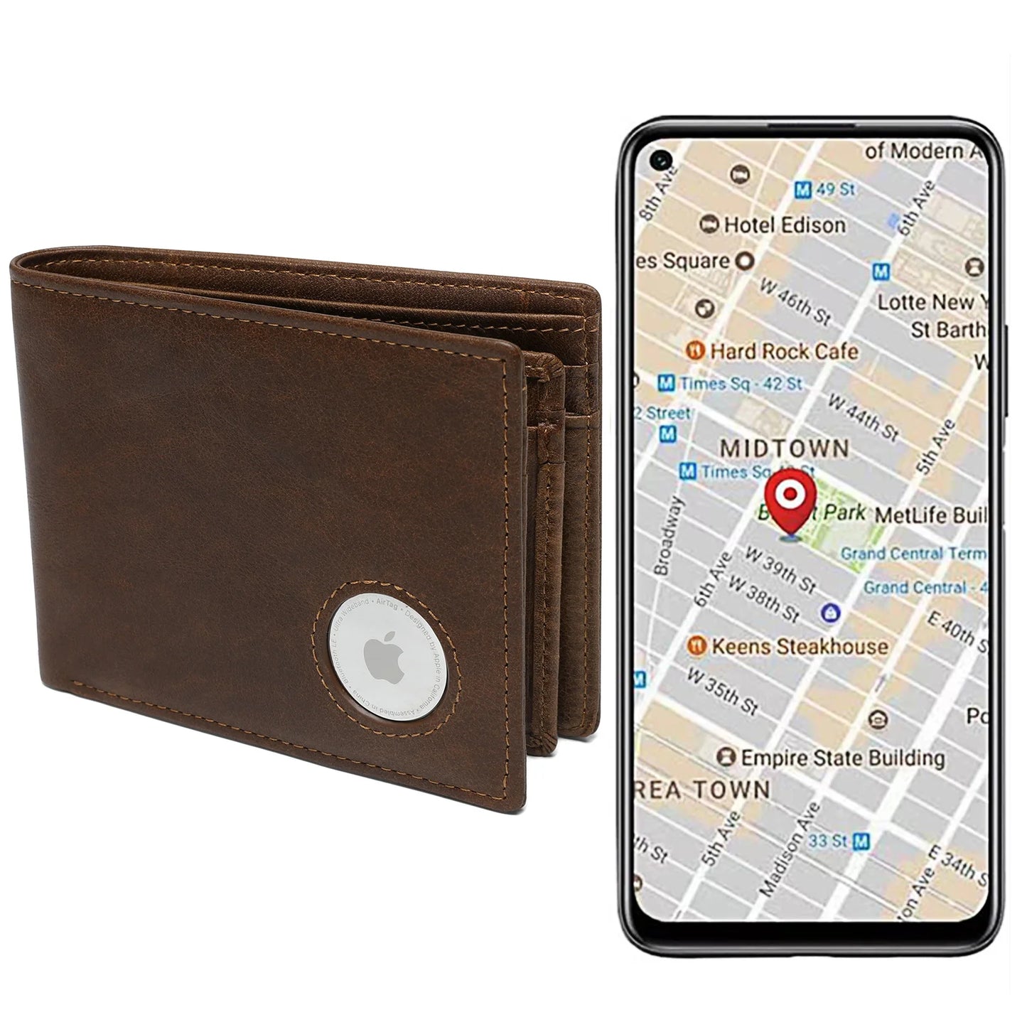 Airtag Wallet For Men Leather Mens.