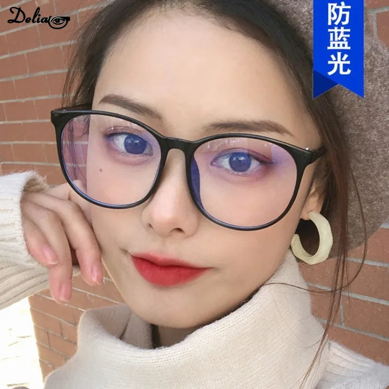 New Transparent Computer Glasses Frame Women Men Anti Blue Light Round Eyewear Blocking Glasses Optical Spectacle Eyeglass 2024