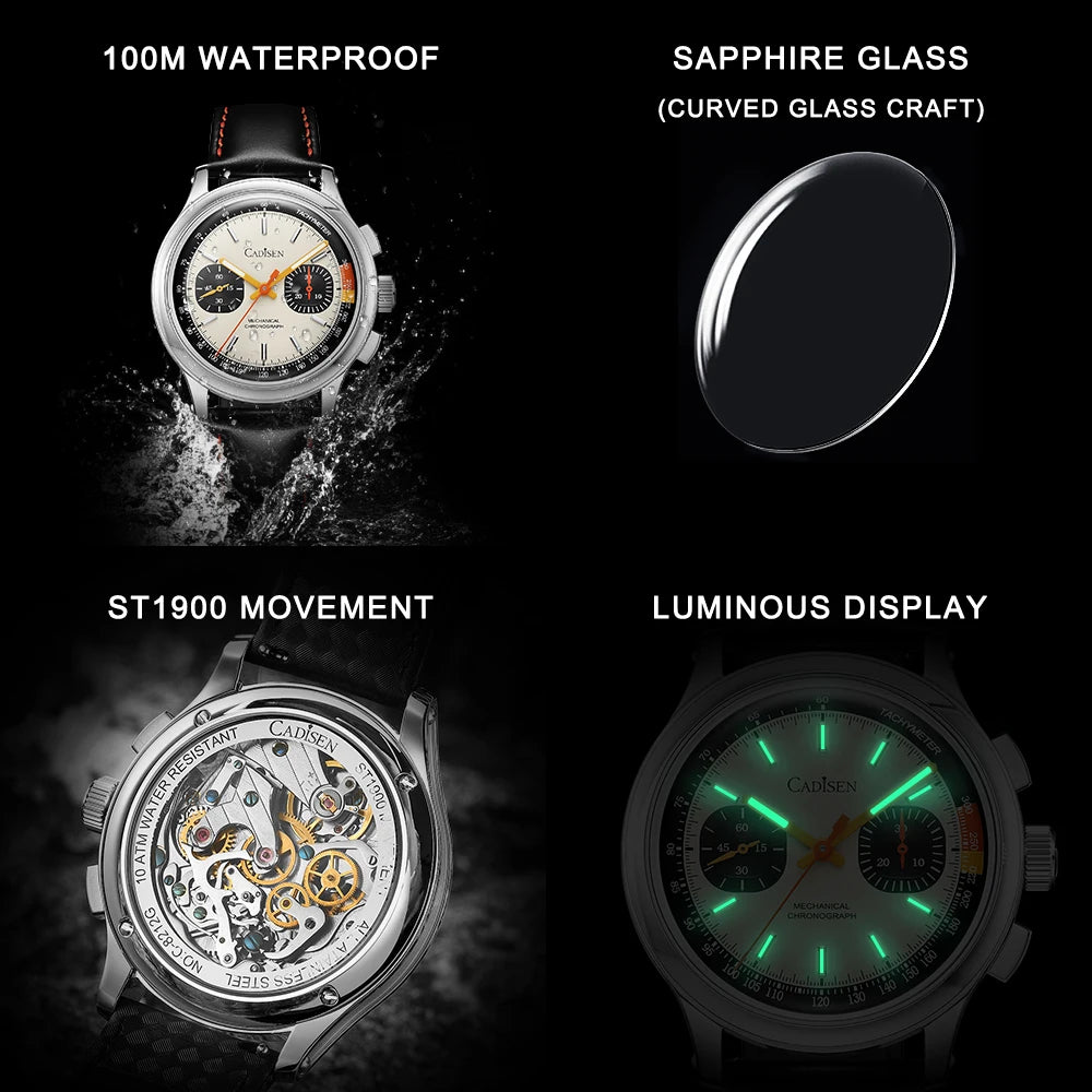 Certainly! Here's the arranged description with features and benefits for the CADISEN New Watch: