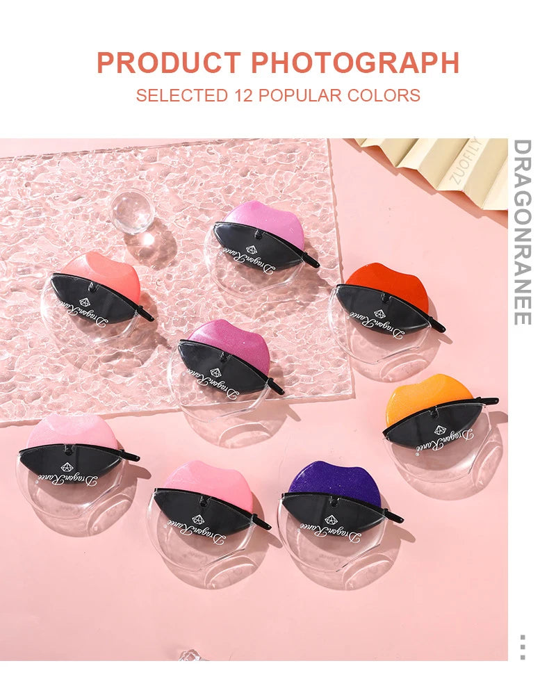 Lip-shaped Lipstick Makeup Temperature Color.