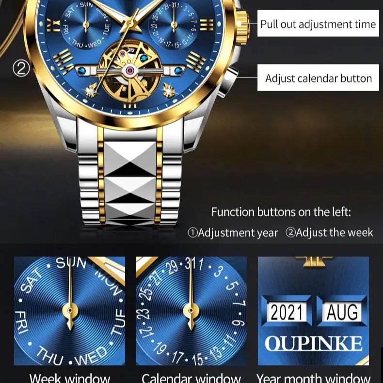 OUPINKE Original Automatic Mechanical Watch for Men