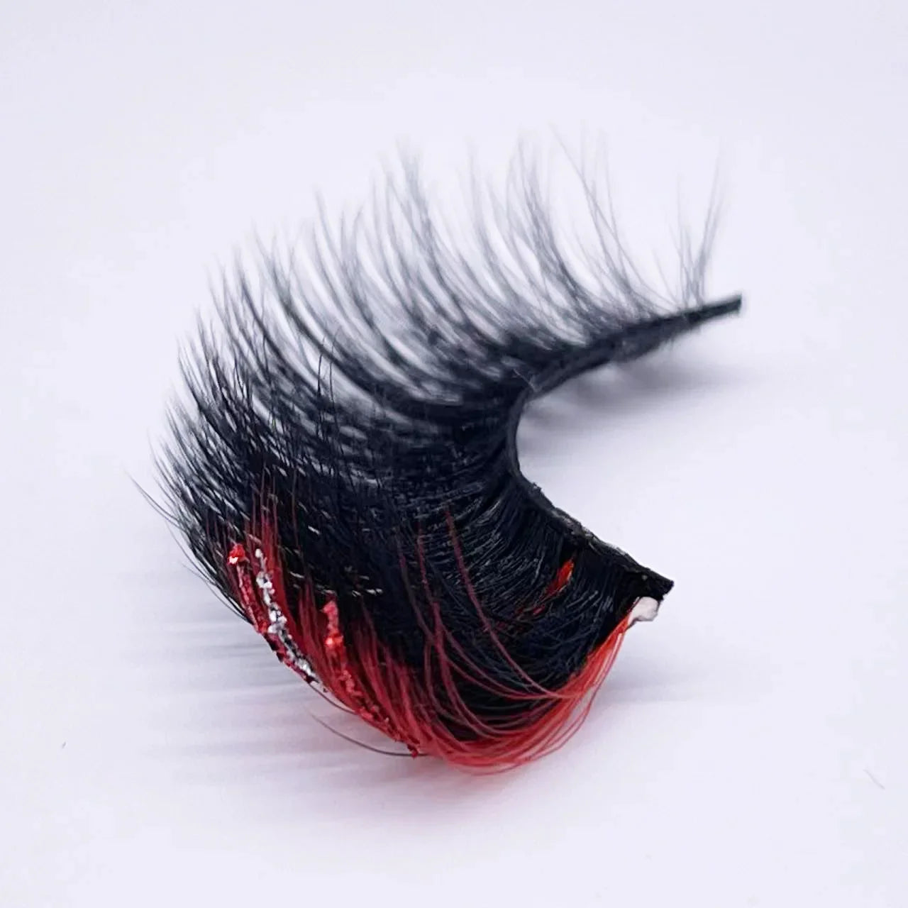 New glitter ombre Colored Lashes 20MM Mink Lashes Wholesale Dramatic Colorful Natural Eyelashes Extension Make up Fake Eyelashes