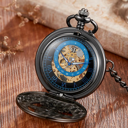 Hand-Wind Mechanical Pocket Watch.