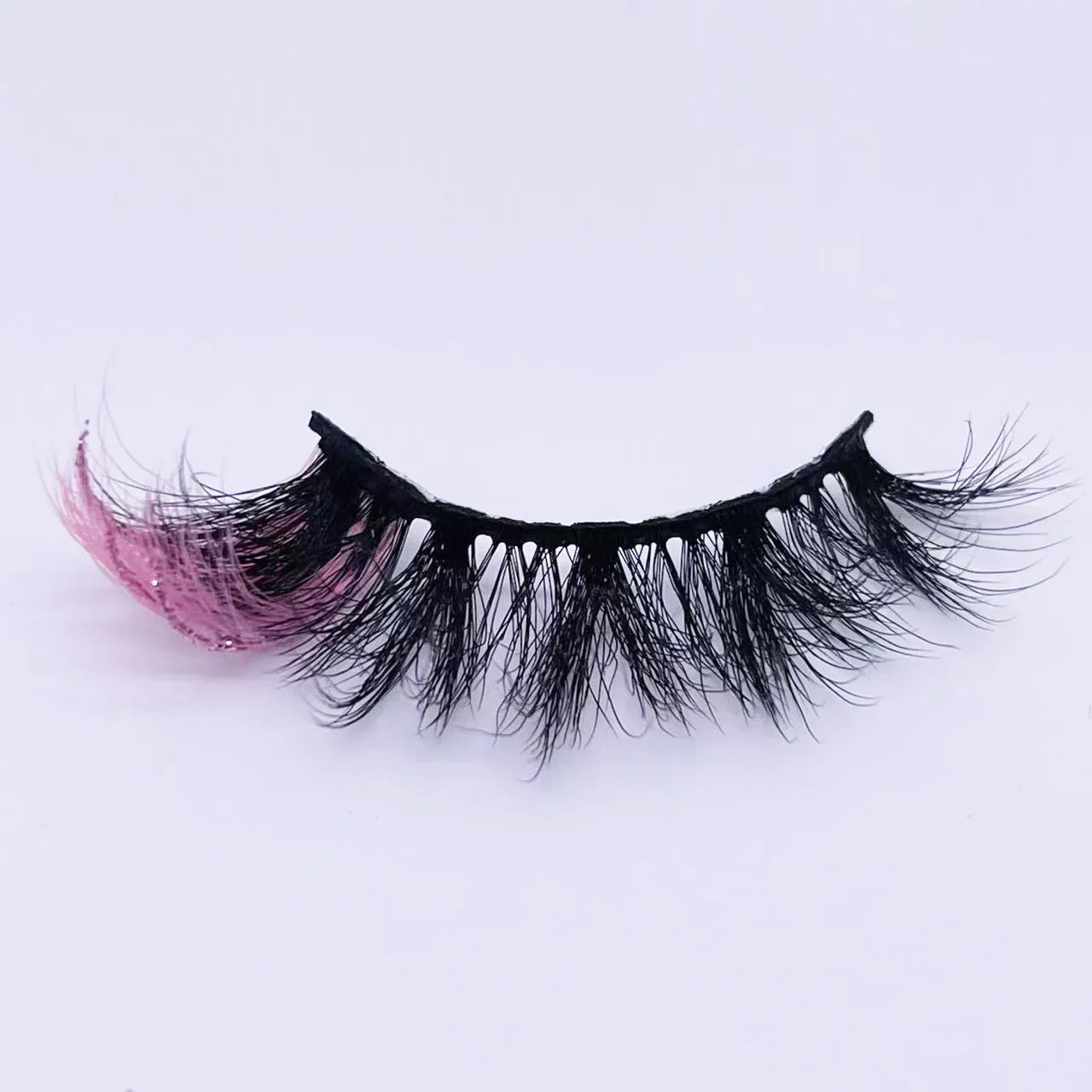 New glitter ombre Colored Lashes 20MM Mink Lashes Wholesale Dramatic Colorful Natural Eyelashes Extension Make up Fake Eyelashes