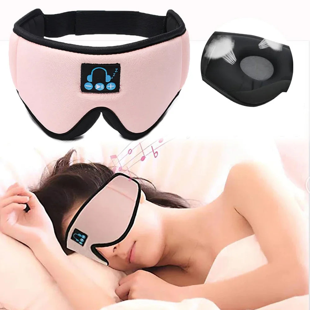 Rechargeable Sleep Earphones Smart Bluetooth Music Sleeping Eye Mask.