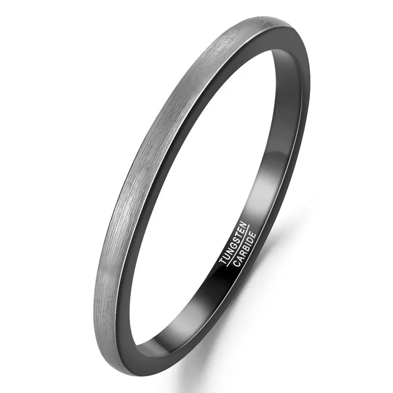 Tungsten Carbide Ring with Blue Surface.