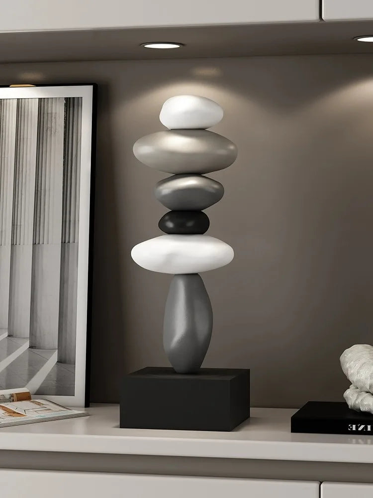 Modern Art Feng Stone Resin Sculpture.