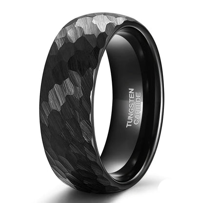 Black Tungsten Carbide Brushed Ring.