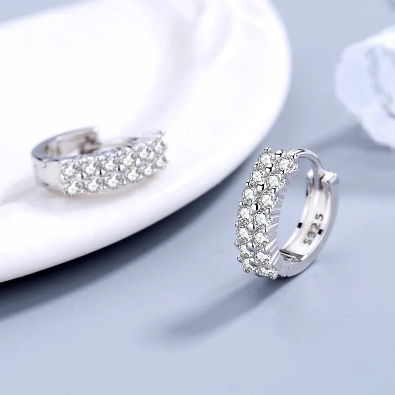 Silver Earrings Fashion High Quality Jewelry.