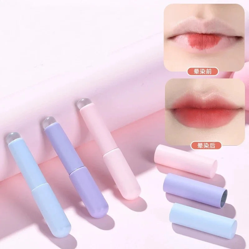 Upgrade Silicone Lip Brush With Cover 3pcs Angled Concealer