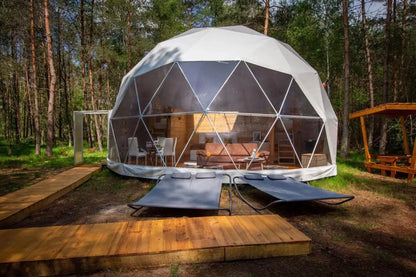 Geodesic Dome Manor greenhouse Tent Leisure Resort Vacation Outdoor Glamping Round Tent Transparent Starry Sky Luxury Hotel Dome