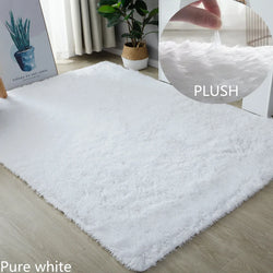 Furry Living Room Large Carpets White Pink Home Decoration Hall Coffee Table Floor Mats Bedroom Bedside Fluffy Anti-Slip Rugs