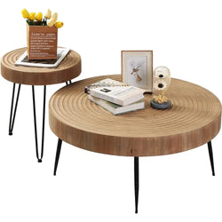 Modern Circle Coffee Table Set: Functional Elegance for Your Living Space.