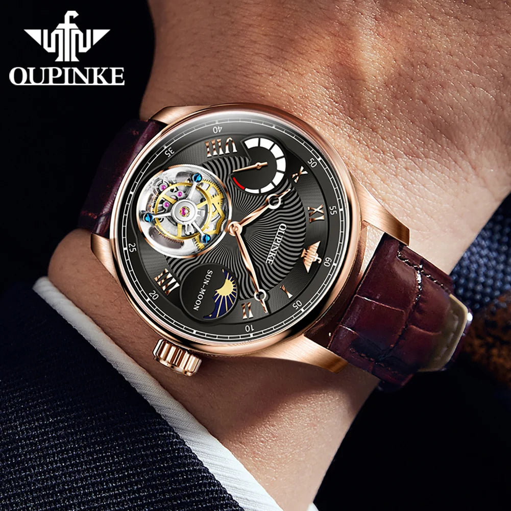 OUPINKE 8001 Tourbillon Mechanical Watch For Men.