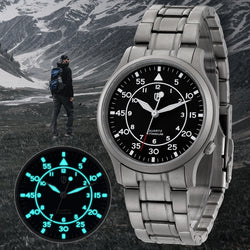 Titanium Watch for Men Wristwatch Quartz Waterproof.