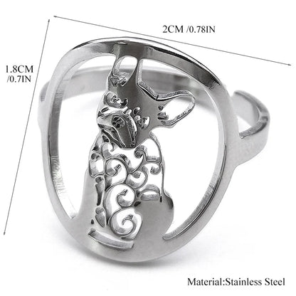 French Bulldog Pet Ring for Women Men