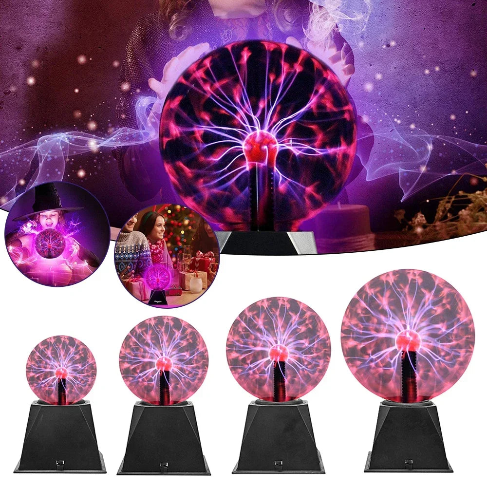 8 Inch Sound Control Magic Plasma Ball Lamp LED with Visual Effects for Home Decor