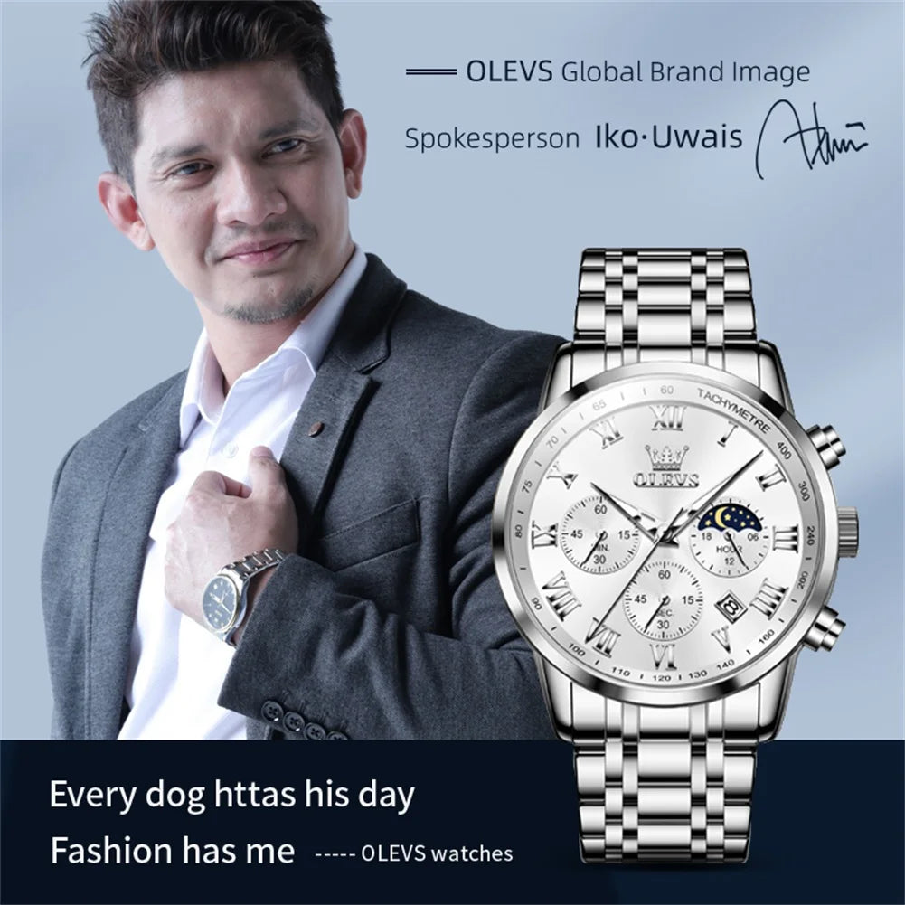 OLEVS Men's Watches Original Fashion Roman Numera.