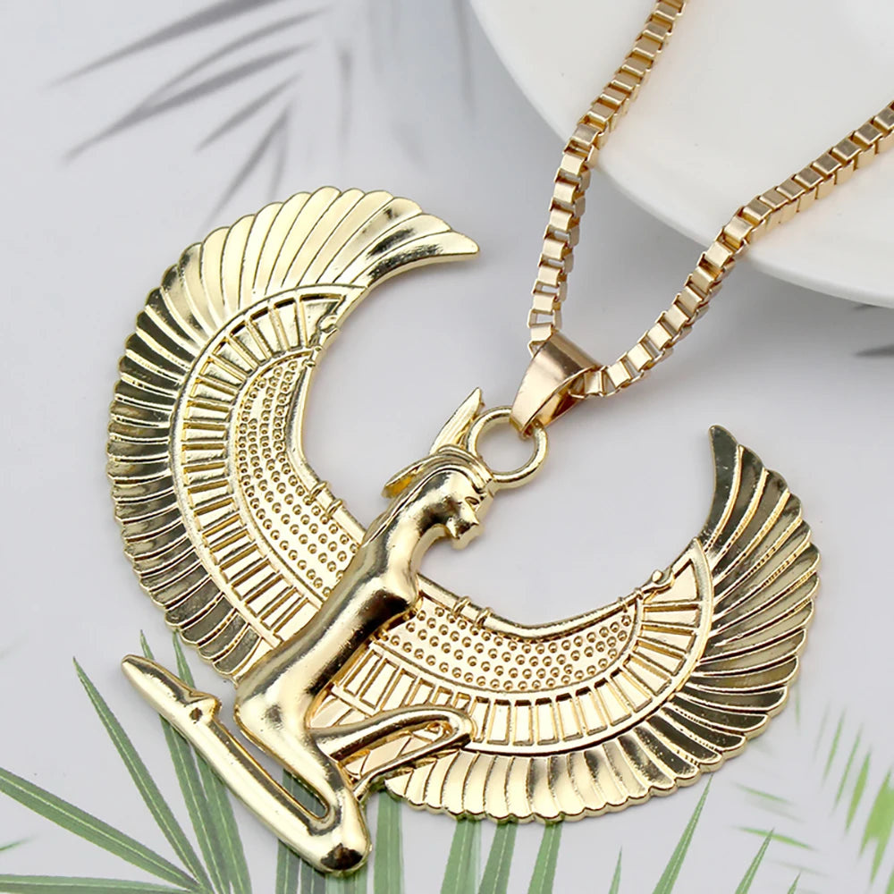 Ancient Egyptian Goddess Isis Spread Wings.