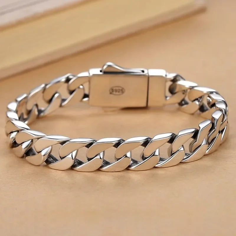 New Silver Color Horus Eye of God Cuban Bracelet Men's Fashion Hip Hop Simple Gift Women Fashion Jewelry