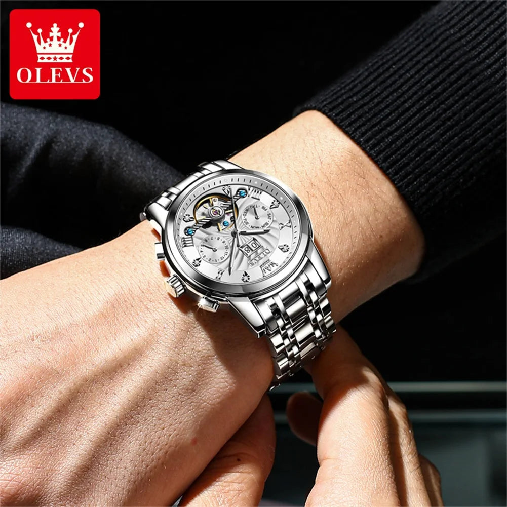 OLEVS Men's Classic Business Calendar Watch.