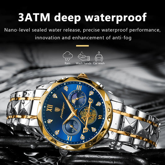 Luxury watches, Men's quartz watches, High-end timepieces, Elegant design, Swiss quartz movement, Stainless steel case, Sapphire crystal, Leather strap, Chronograph function, Water resistant, Designer watches, Classic style, Timeless craftsmanship, Dress watch, Prestigious brand,