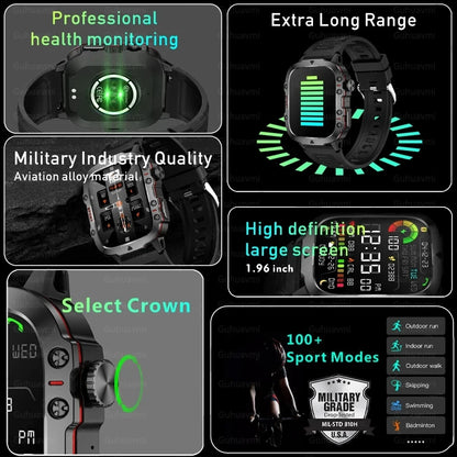 Rugged Military Smart Watch Men For Huawe.