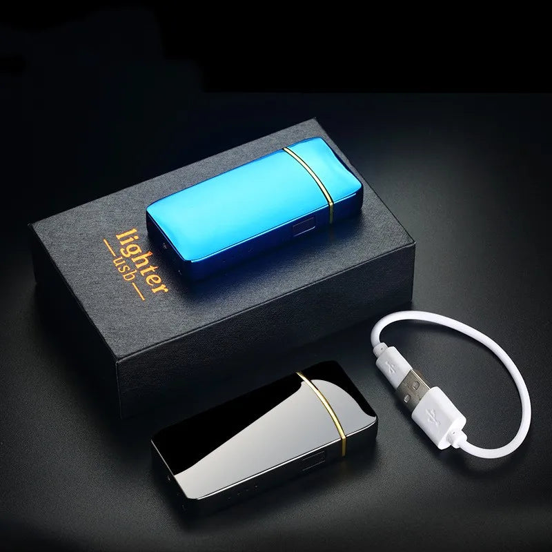 Hot Electric Windproof Metal Lighter Double Arc.